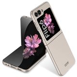 Elfia Samsung Galaxy Z Flip 7 Fe ile Uyumlu Kılıfı Kamera Lens Korumalı Mat Renkli Sert Silikon İnce Kapak Kıpta Titanyum+Gri