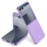 Elfia Samsung Galaxy Z Flip 7 ile Uyumlu Kılıfı Kamera Lens Korumalı Mat Renkli Sert Silikon İnce Kapak Kıpta Mor