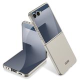 Elfia Samsung Galaxy Z Flip 7 ile Uyumlu Kılıfı Kamera Lens Korumalı Mat Renkli Sert Silikon İnce Kapak Kıpta Titanyum Gri