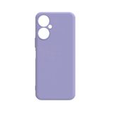 Elfia Tecno Camon 19 Pro ile Uyumlu Kılıf Silikon Mat Pastel Renkli Yumuşak Parmak İzi Bırakmayan İnce Kapak Biy Lila