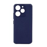 Elfia Tecno Spark 10 Pro ile Uyumlu Kılıf Silikon Mat Pastel Renkli Yumuşak Parmak İzi Bırakmayan İnce Kapak Biy Lacivert