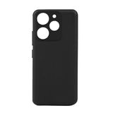 Elfia Tecno Spark 10 Pro ile Uyumlu Kılıf Silikon Mat Pastel Renkli Yumuşak Parmak İzi Bırakmayan İnce Kapak Biy Siyah