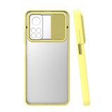 Elfia Xiaomi Mi 10T 5G ile Uyumlu Silikon Mat Renkli Kamera Lens Korumalı Kılıf, Sarı