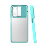 Elfia Xiaomi Mi 10T 5G ile Uyumlu Silikon Mat Renkli Kamera Lens Korumalı Kılıf, Turkuaz