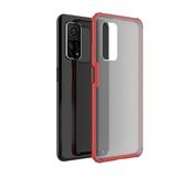 Elfia Xiaomi Mi 10T Pro 5G ile Uyumlu Köşeleri Darbe Korumalı Airbag Arka Kısım Buzlu Tarz Kılıf, Volks Kırmızı