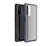 Elfia Xiaomi Mi 10T Pro 5G ile Uyumlu Köşeleri Darbe Korumalı Airbag Arka Kısım Buzlu Tarz Kılıf, Volks Lacivert