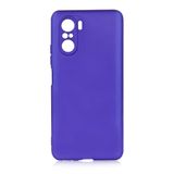 Elfia Xiaomi Mi 11İ ile Uyumlu Kılıfı Silikon Mat Renkli Parmak İzi Bırakmayan Yumuşak İnce Kapak Prem Saks Mavi