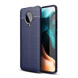 Elfia Xiaomi Poco F2 Pro ile Uyumlu Silikon Deri Gör Auto Focus Kılıf, Lacivert