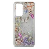 Elfia Xiaomi Poco F3 ile Uyumlu Silikon Simli Sıvılı Kılıf, Marsh No6