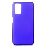 Elfia Xiaomi Poco M3 ile Uyumlu Kılıfı Silikon Mat Renkli Parmak İzi Bırakmayan Yumuşak İnce Kapak Prem Saks Mavi