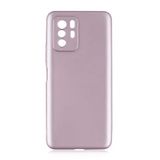 Elfia Xiaomi Poco X3 GT ile Uyumlu Kılıfı Silikon Mat Renkli Parmak İzi Bırakmayan Yumuşak İnce Kapak Prem Rose Gold