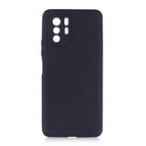 Elfia Xiaomi Poco X3 GT ile Uyumlu Kılıfı Silikon Mat Renkli Parmak İzi Bırakmayan Yumuşak İnce Kapak Prem Siyah