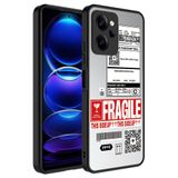 Elfia Xiaomi Poco X5 Pro ile Uyumlu Parlak Desenli Kamera Korumalı Kılıf, Fragile