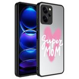 Elfia Xiaomi Poco X5 Pro ile Uyumlu Parlak Desenli Kamera Korumalı Kılıf, Süper Anne