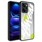 Elfia Xiaomi Poco X5 Pro ile Uyumlu Parlak Desenli Kamera Korumalı Kılıf, Yazı