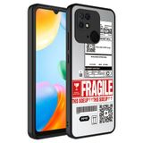 Elfia Xiaomi Redmi 10C ile Uyumlu Parlak Desenli Kamera Korumalı Kılıf, Fragile