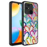 Elfia Xiaomi Redmi 10C ile Uyumlu Parlak Desenli Kamera Korumalı Kılıf, Kalp