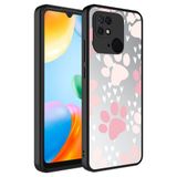 Elfia Xiaomi Redmi 10C ile Uyumlu Parlak Desenli Kamera Korumalı Kılıf, Pati