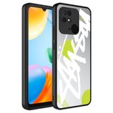 Elfia Xiaomi Redmi 10C ile Uyumlu Parlak Desenli Kamera Korumalı Kılıf, Yazı