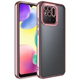 Elfia Xiaomi Redmi 10C ile Uyumlu Şeffaf Silikon Kamera Korumalı Kılıf, Omega Rose Gold