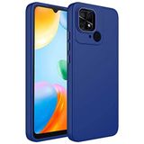 Elfia Xiaomi Redmi 10C ile Uyumlu Silikon Kamera Korumalı Pastel Renkli Kılıf, Luna Lacivert