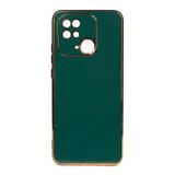 Elfia Xiaomi Redmi 10C ile Uyumlu Silikon Mat Pastel Renkli Kamera Korumalı Kılıf, Bark Koyu Yeşil