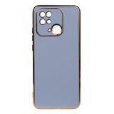 Elfia Xiaomi Redmi 10C ile Uyumlu Silikon Mat Pastel Renkli Kamera Korumalı Kılıf, Bark Mavi Açık