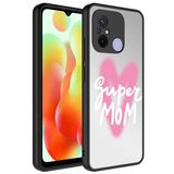 Elfia Xiaomi Redmi 12C ile Uyumlu Parlak Desenli Kamera Korumalı Kılıf, Süper Anne