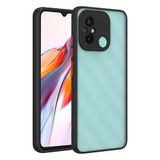 Elfia Xiaomi Redmi 12C ile Uyumlu Silikon Kamera Korumalı Renkli Mat Kılıf, Hux Siyah