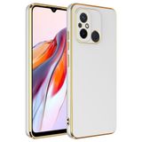 Elfia Xiaomi Redmi 12C ile Uyumlu Silikon Mat Pastel Renkli Kamera Korumalı Kılıf, Bark Beyaz