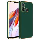 Elfia Xiaomi Redmi 12C ile Uyumlu Silikon Mat Pastel Renkli Kamera Korumalı Kılıf, Bark Koyu Yeşil