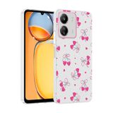 Elfia Xiaomi Redmi 13C ile Uyumlu Kılıfı Desenli Şeffaf Sert Silikon Kamera Lens Korumalı İnce Kapak Klip Kalpli Kiraz