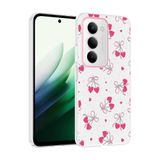 Elfia Xiaomi Redmi 15 ile Uyumlu Kılıfı Desenli Şeffaf Sert Silikon Kamera Lens Korumalı İnce Kapak Klip Kalpli Kiraz