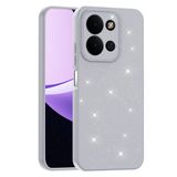 Elfia Xiaomi Redmi 15C ile Uyumlu Kılıf Parlak Simli Silikon Yumuşak Kamera Lens Korumalı Parmak İzi Bırakmayan İnce Mat Kapak Koton Beyaz