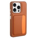 Elfia Xiaomi Redmi 15C ile Uyumlu Kılıfı Kartlık Bölmeli Cüzdan Yumuşak Silikon Deri Görünüm Kamera Lens Korumalı Mat Renkli Kapak XKart Kahverengi