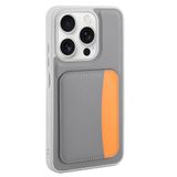 Elfia Xiaomi Redmi 15C ile Uyumlu Kılıfı Kartlık Bölmeli Cüzdan Yumuşak Silikon Deri Görünüm Kamera Lens Korumalı Mat Renkli Kapak XKart Koyu Gri