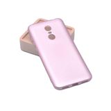 Elfia Xiaomi Redmi 5 Plus ile Uyumlu Kılıfı Silikon Mat Renkli Parmak İzi Bırakmayan Yumuşak İnce Kapak Prem Rose Gold