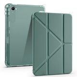 Elfia Xiaomi Redmi K Pad ile Uyumlu Kılıf Silikon Yumuşak 4 Farklı Stand Olabilen Kalem Bölmeli Kapaklı Tablet Kılıfı Koyu Yeşil