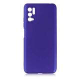 Elfia Xiaomi Redmi Note 10 5G ile Uyumlu Kılıfı Silikon Mat Renkli Parmak İzi Bırakmayan Yumuşak İnce Kapak Prem Saks Mavi