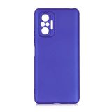 Elfia Xiaomi Redmi Note 10 Pro ile Uyumlu Kılıfı Silikon Mat Renkli Parmak İzi Bırakmayan Yumuşak İnce Kapak Prem Saks Mavi