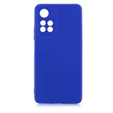 Elfia Xiaomi Redmi Note 11 Pro Plus 5G ile Uyumlu Kılıfı Silikon Mat Renkli Parmak İzi Bırakmayan Yumuşak İnce Kapak Prem Saks Mavi