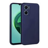 Elfia Xiaomi Redmi Note 11E ile Uyumlu Kılıf Silikon Mat Pastel Renkli Yumuşak Parmak İzi Bırakmayan İnce Kapak Biy Lacivert