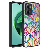 Elfia Xiaomi Redmi Note 11E ile Uyumlu Parlak Desenli Kamera Korumalı Kılıf, Kalp