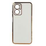 Elfia Xiaomi Redmi Note 11E ile Uyumlu Silikon Mat Pastel Renkli Kamera Korumalı Kılıf, Bark Beyaz
