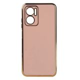 Elfia Xiaomi Redmi Note 11E ile Uyumlu Silikon Mat Pastel Renkli Kamera Korumalı Kılıf, Bark Rose Gold