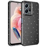 Elfia Xiaomi Redmi Note 12 4G ile Uyumlu Kılıf Parlak Simli Silikon Yumuşak Kamera Lens Korumalı Parmak İzi Bırakmayan İnce Mat Kapak Koton Gri