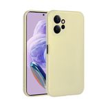 Elfia Xiaomi Redmi Note 12 4G ile Uyumlu Kılıfı Silikon Mat Renkli Parmak İzi Bırakmayan Yumuşak İnce Kapak Prem Gold