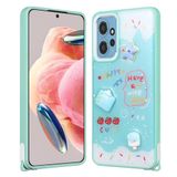 Elfia Xiaomi Redmi Note 12 4G ile Uyumlu Kılıfı Simli Silikon Kabartma Figürlü Darbe ve Kamera Lens Korumalı Kapak Cezve Yeşil