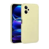Elfia Xiaomi Redmi Note 12 5G ile Uyumlu Kılıfı Silikon Mat Renkli Parmak İzi Bırakmayan Yumuşak İnce Kapak Prem Gold
