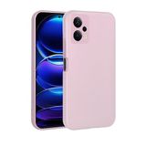Elfia Xiaomi Redmi Note 12 5G ile Uyumlu Kılıfı Silikon Mat Renkli Parmak İzi Bırakmayan Yumuşak İnce Kapak Prem Rose Gold